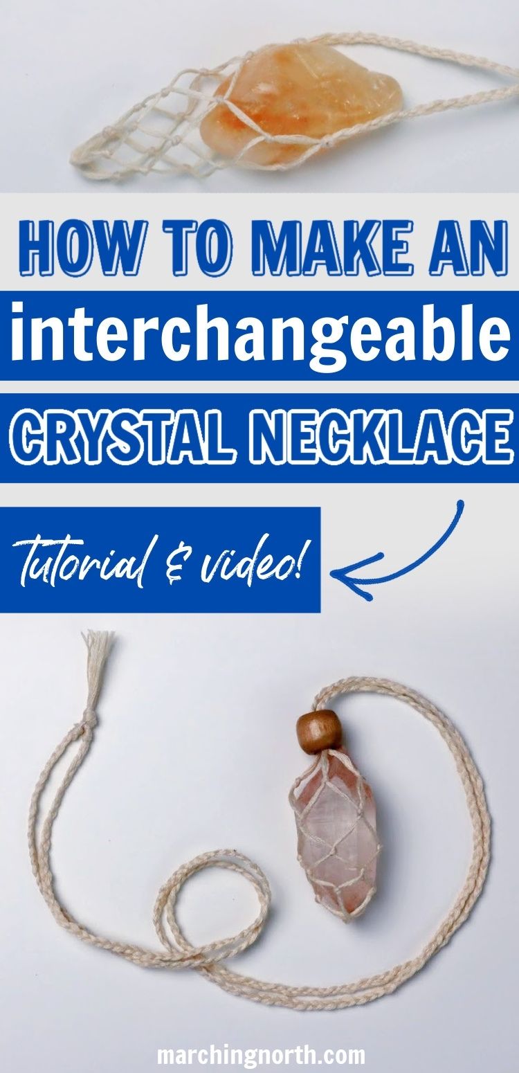 How to Make an Interchangeable Macrame Crystal Necklace